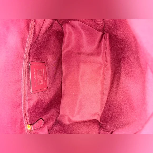 🍒 COACH Pennie Shoulder Bag - Crossbody in Red Pebble Leather - C6152 - Picture 13 of 16